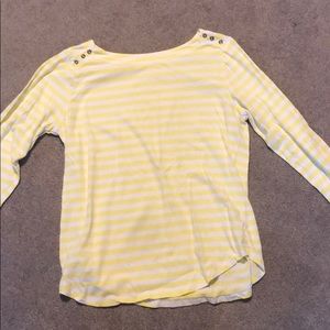 White and Yellow Stripped Shirt